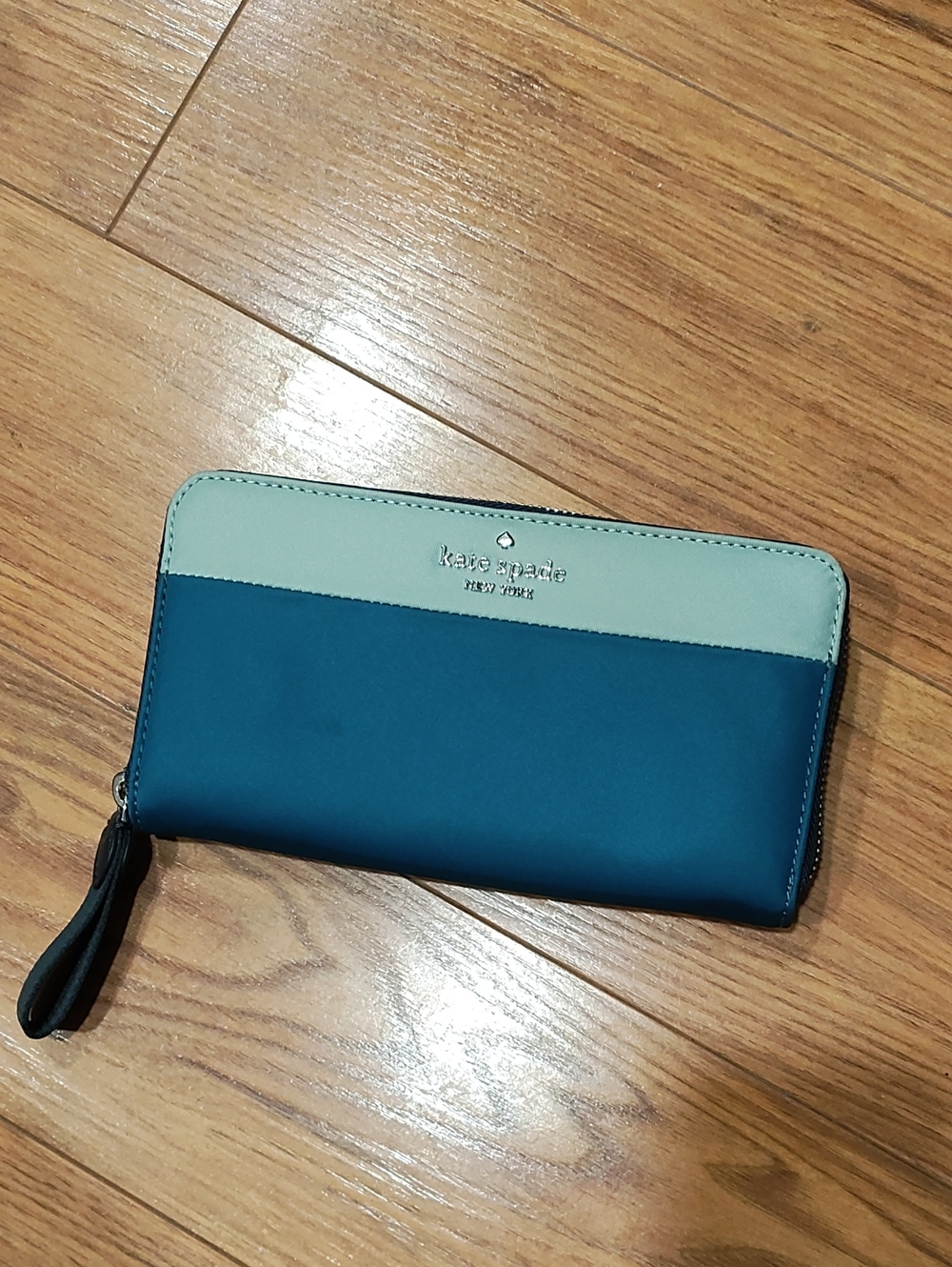 kate spade Teal and Mint Zip-Around Wrist Wallet
